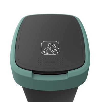 Rotho Rotho Twist Waste Bin 25L Misthracite vert