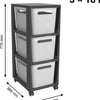 Commode design Rotho Brisen 3x16l blanc