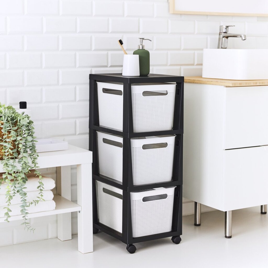 Commode design Rotho Brisen 3x16l blanc