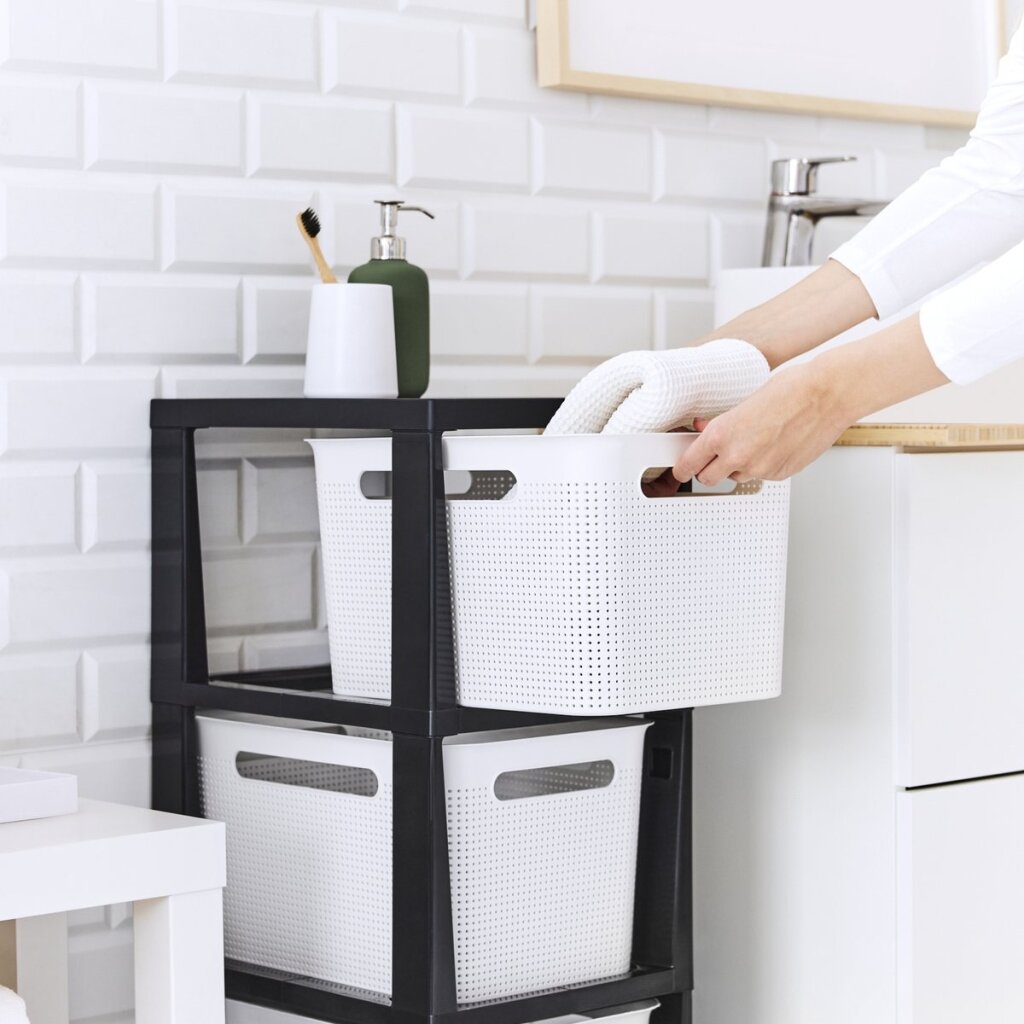 Commode design Rotho Brisen 3x16l blanc