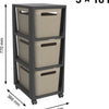 Commode design tour Brisen Rotho 3x16l avec roulettes cappuccino