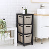 Commode design tour Brisen Rotho 3x16l avec roulettes cappuccino
