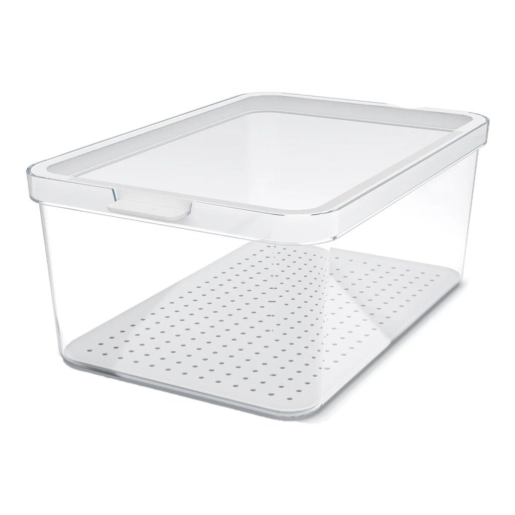 Organisateur de réfrigérateur Rotho cauma 4,65l blanc transparent