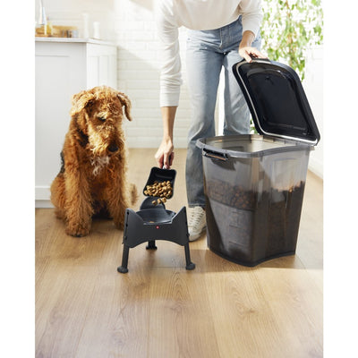 Rotho Rotho Archi Pet Food Container 38L Anthracite Transparent