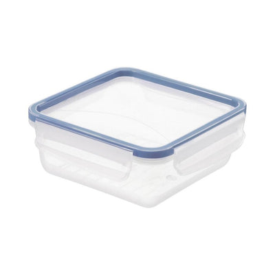 Récipient pour aliments frais carré 0,8 l clic lock bleu | 2 pièces