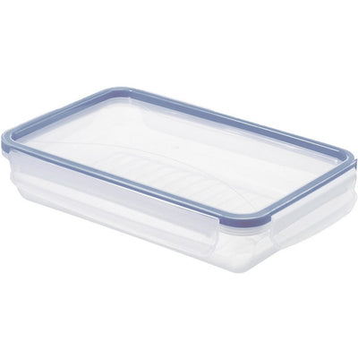 Récipient pour produits frais 1 l plat clic lock bleu | 2 pièces