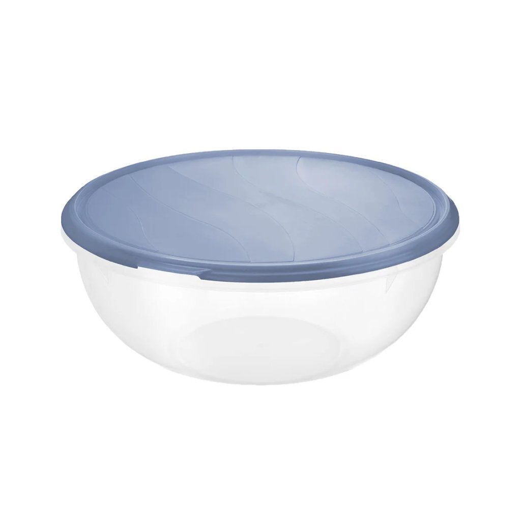 Rotho rondo boîte de rangement pour réfrigérateur ronde 6l bleu horizon transparent