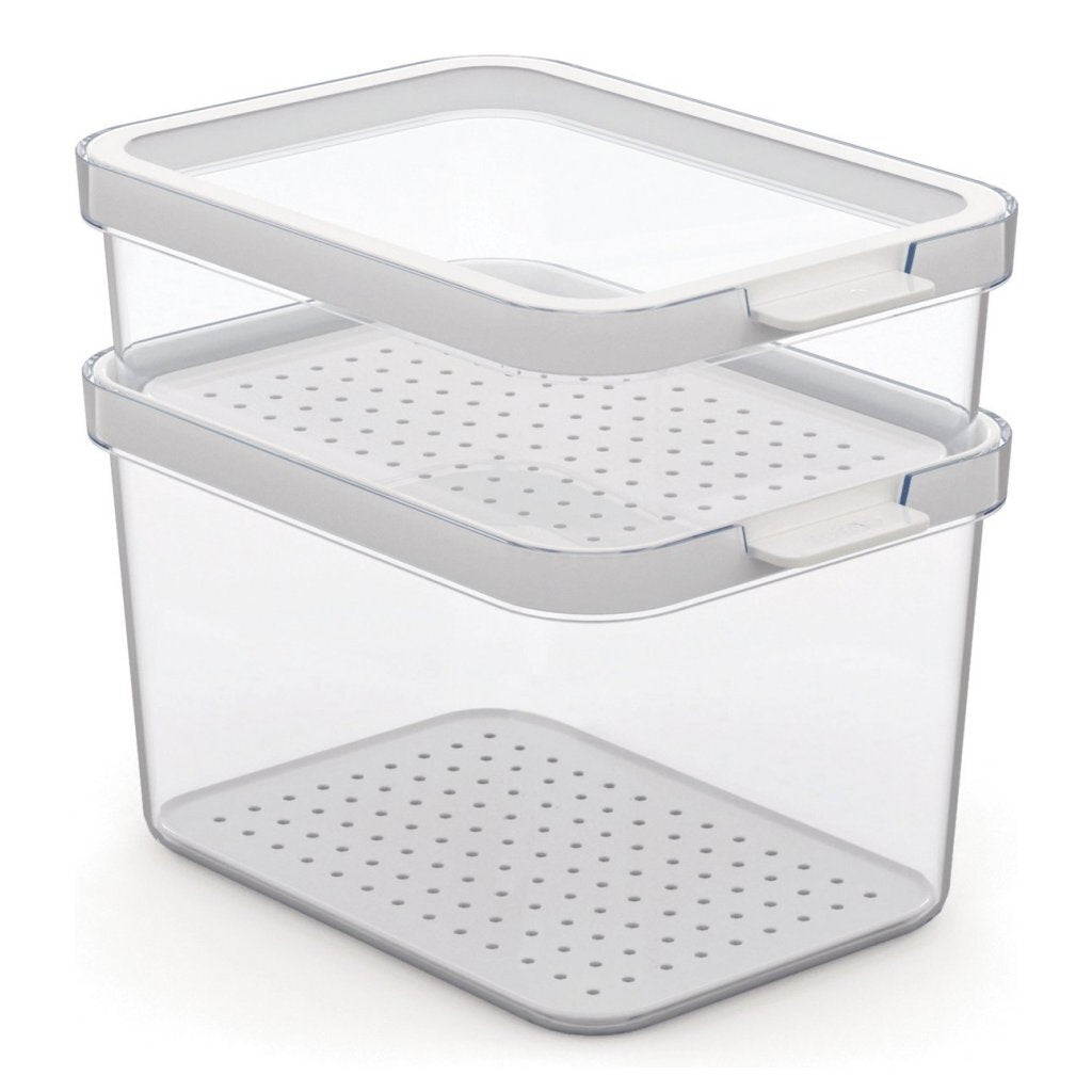 Rotho Rotho Cauma Set Fridge Organizer 1.2L + 2.15L Transparent