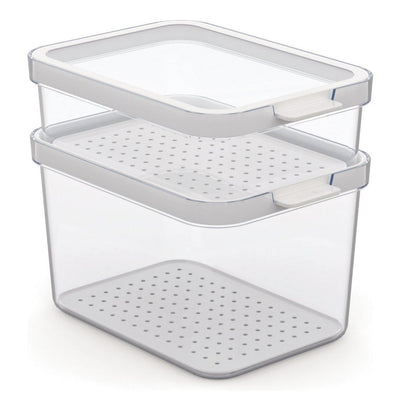 Rotho Rotho Cauma Set Fridge Organizer 1.2L + 2.15L Transparent