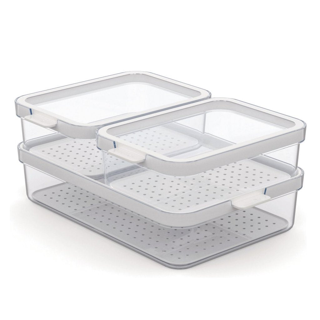 Rotho Rotho Cauma Set Fridge Organisateur 2.6L + 2x1.2L Transprant
