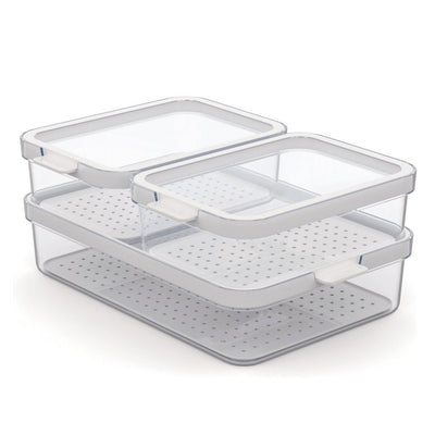 Rotho Rotho Cauma Set Fridge Organisateur 2.6L + 2x1.2L Transprant