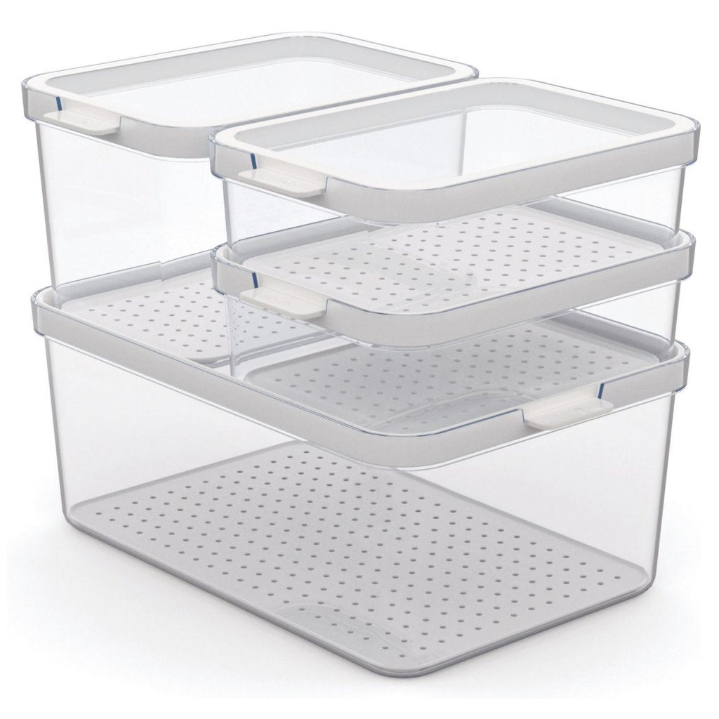 Rotho Rotho Cauma Set Fridge Organizer 4.65L + 2.15L + 2x 1,2L Transparent
