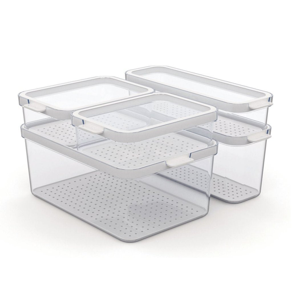 Rotho Rotho Cauma Set Fridge Organizer 4.65L + 2L + 1,15L + 2X 1.2L Transparent