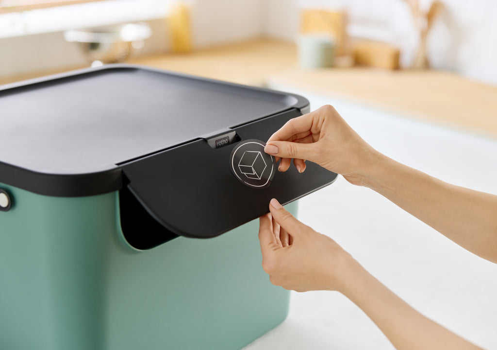 Rotho albula séparateur de déchets 55l vert gui