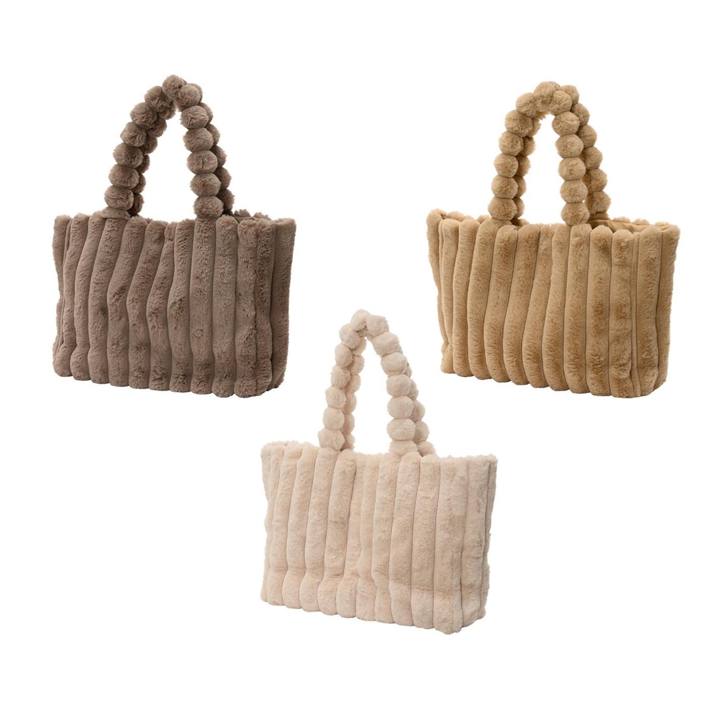 Sac en velours Decoris avec fermeture magnétique 13x46x28cm 3 assortis