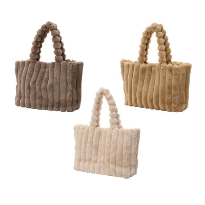 Sac en velours Decoris avec fermeture magnétique 13x46x28cm 3 assortis
