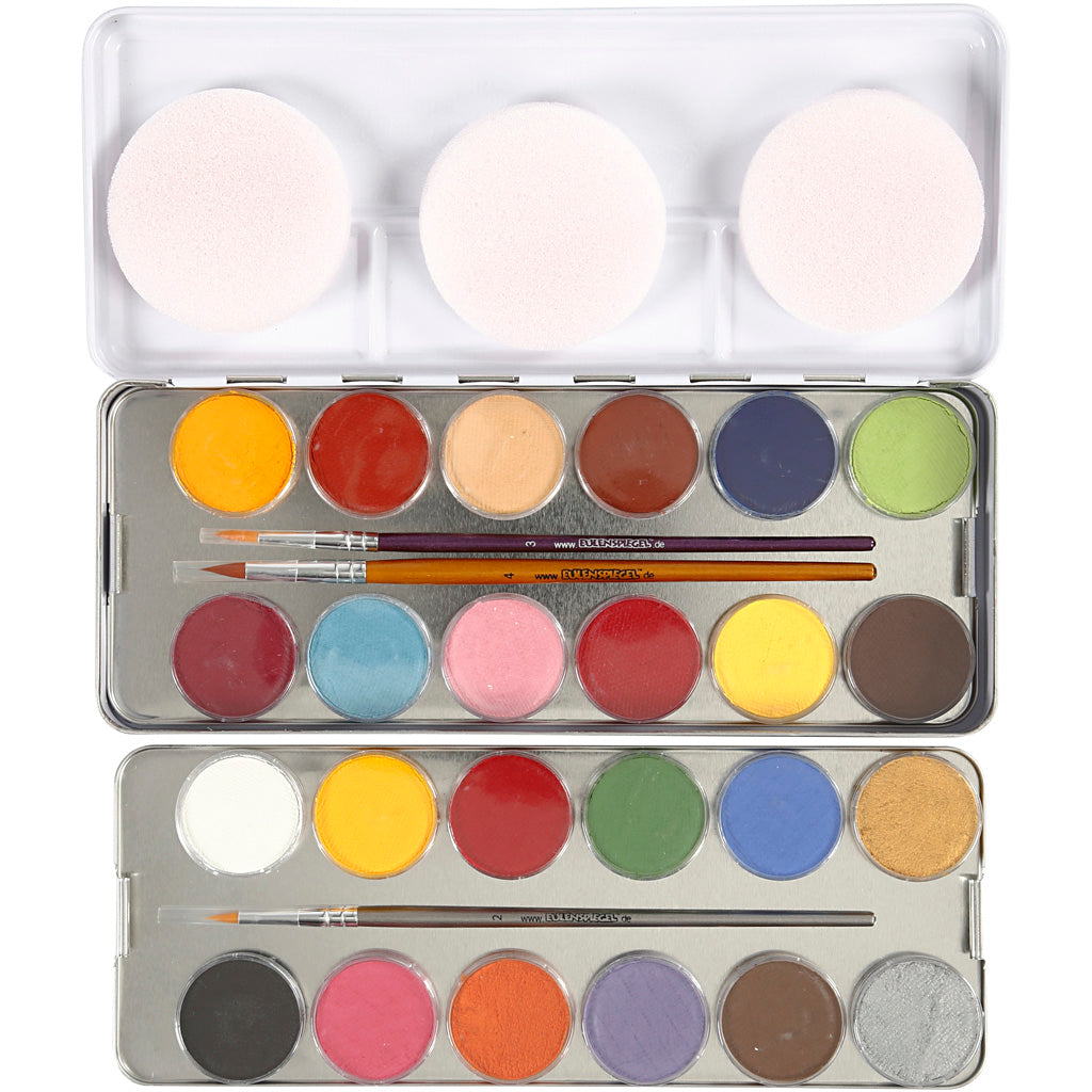 Maquillage Eulenspiegel, différentes couleurs, 24 couleurs 1 ensemble