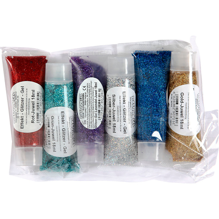 Gel pailleté Eulenspiegel, différentes couleurs, 6x18 ml 1 boîte