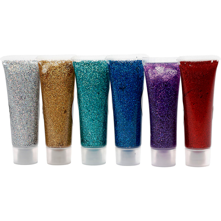 Gel pailleté Eulenspiegel, différentes couleurs, 6x18 ml 1 boîte