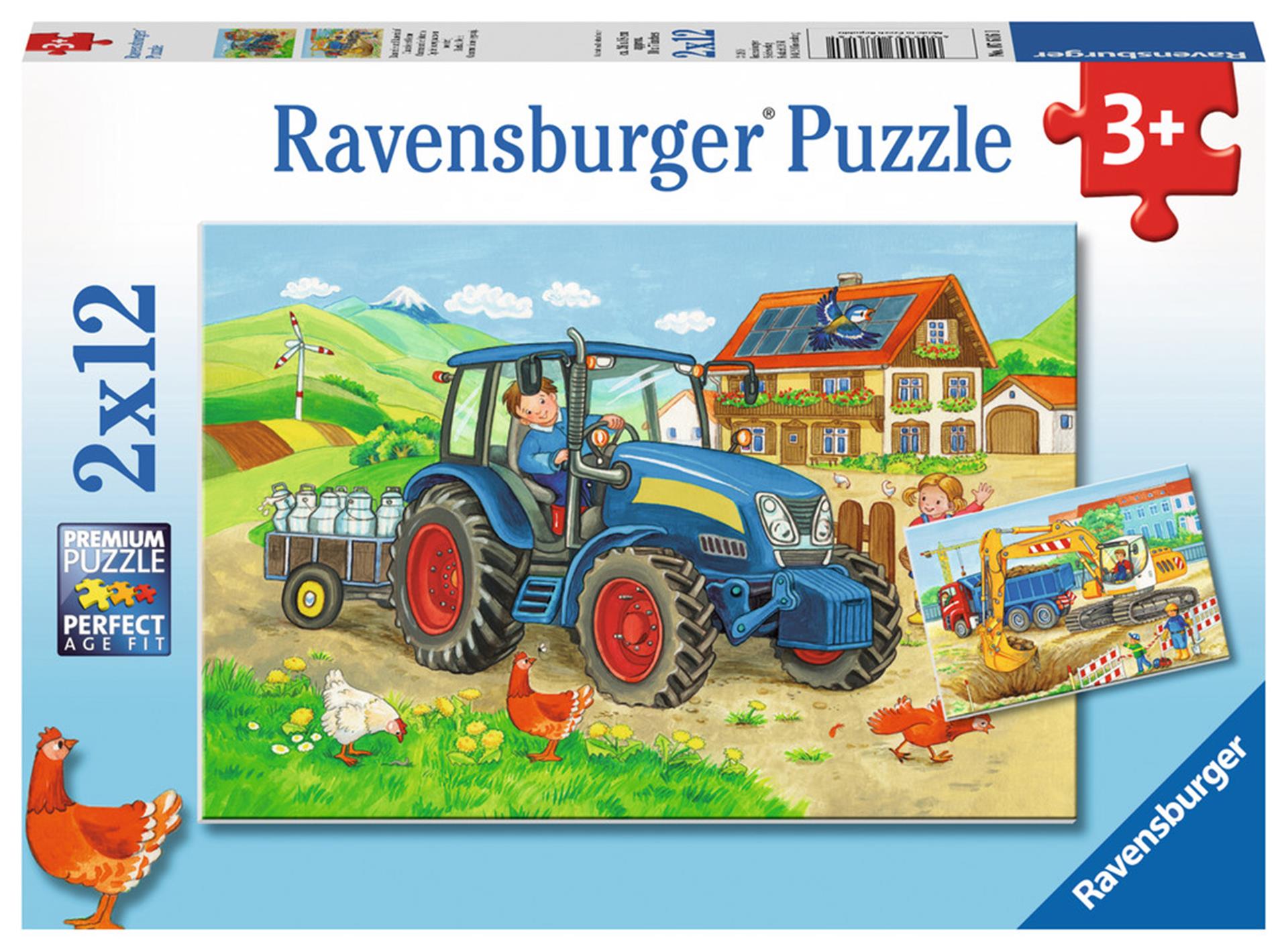 Ravensburger - Sur le chantier de construction et les pièces de la ferme 2x12