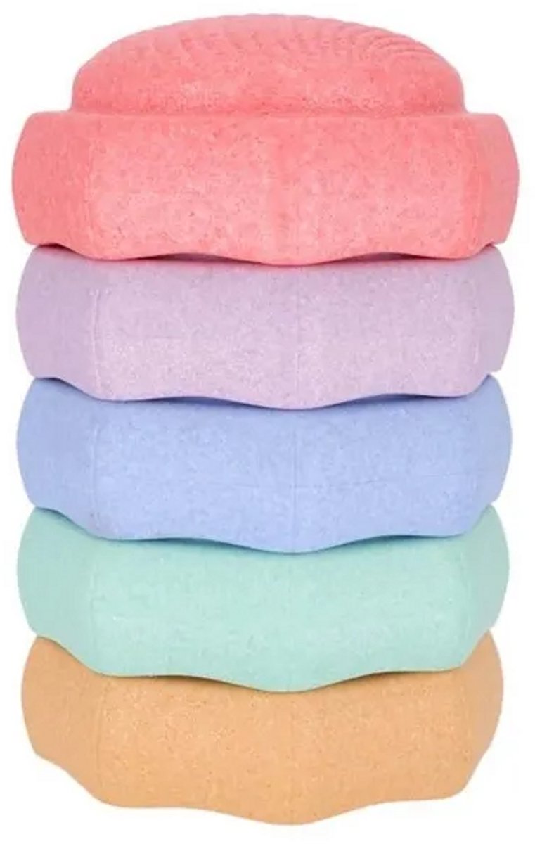 Jipy découvrez des tremplins amusants pastel avec 5 pièces sensorielles