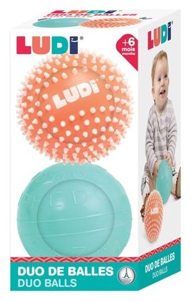 Ludi - balles sensorielles 13cm - jouets sensoriels - jouets moteurs