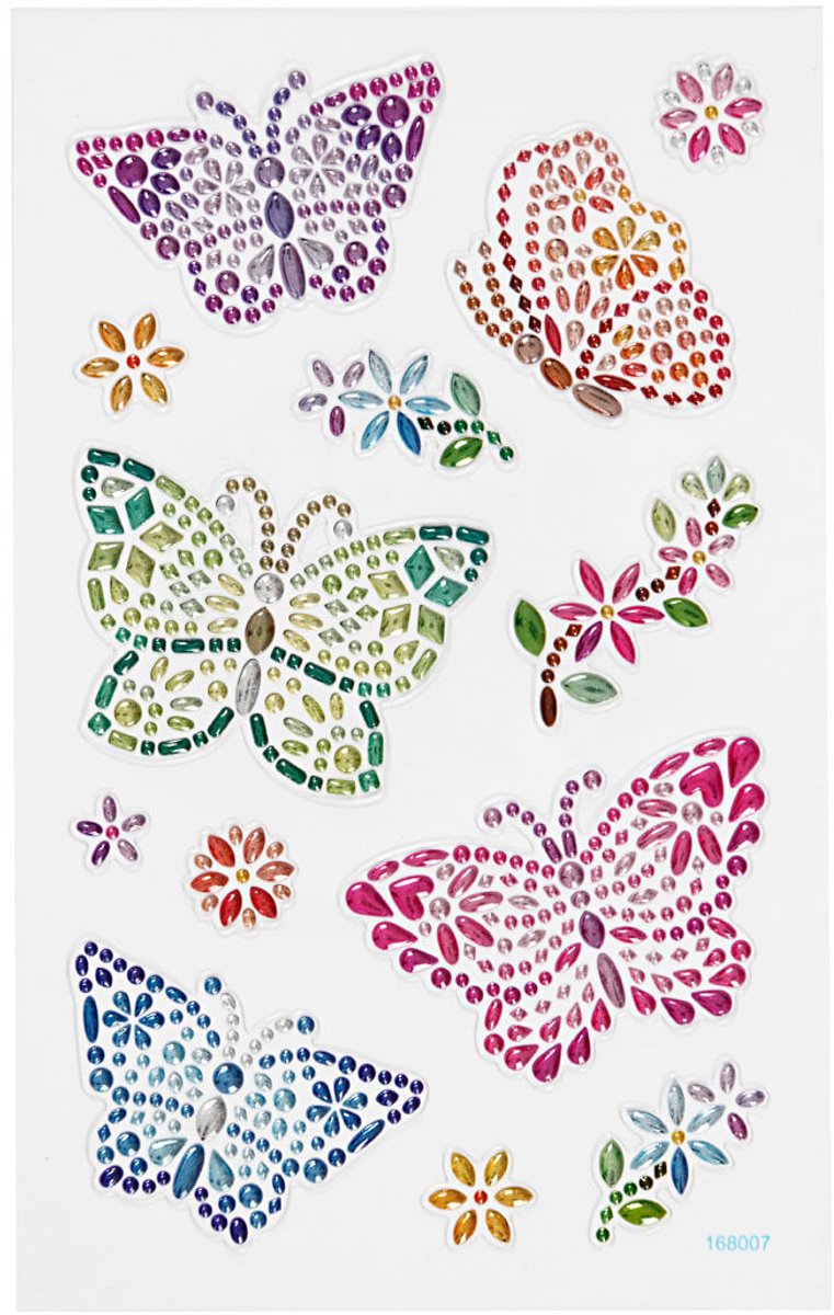 Creativ Company Diamant Stickers Butterfly, 1 feuille