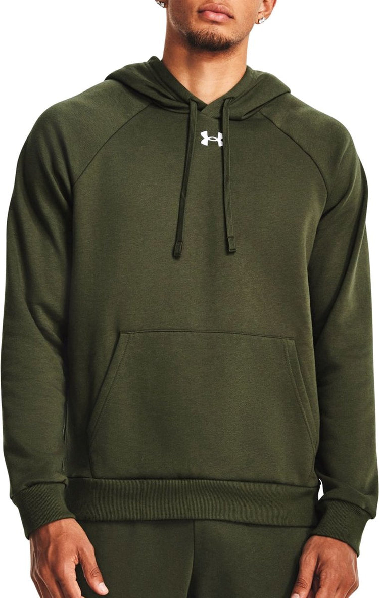 Under Armour UA Rival Fleece Hoodie Pull de sport pour homme - vert - blanc