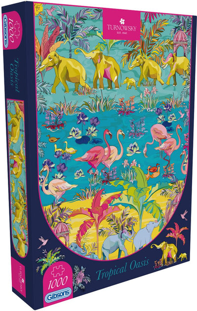 Gibsons - oasis tropicale ( chaud : oasis tropicale ) - maison de Turnowsky - 1000 pièces - 49×68cm - puzzle pour adultes