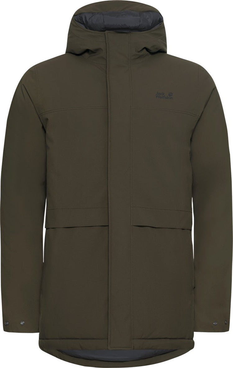 Veste outdoor homme Jack wolfskin cold camp coat m - mousse d'obsidienne