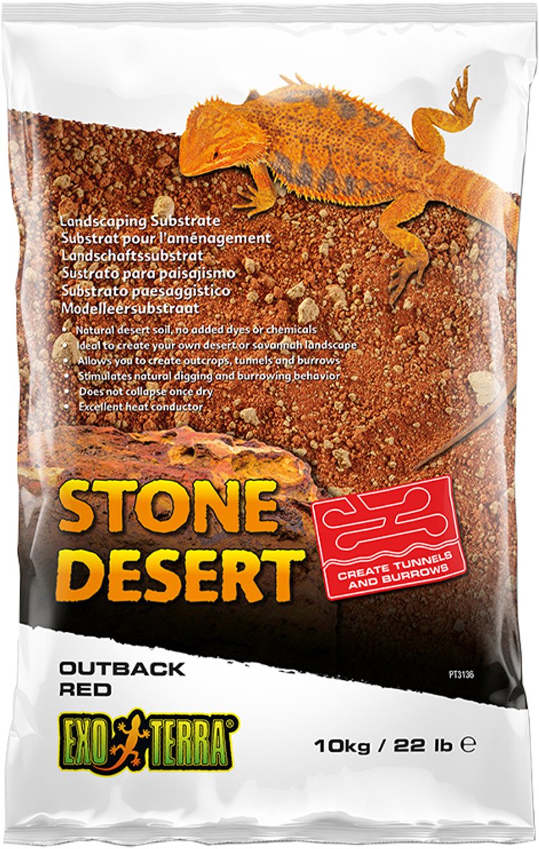 Exo terra pierre désert substrat outback rouge rouge 10kg