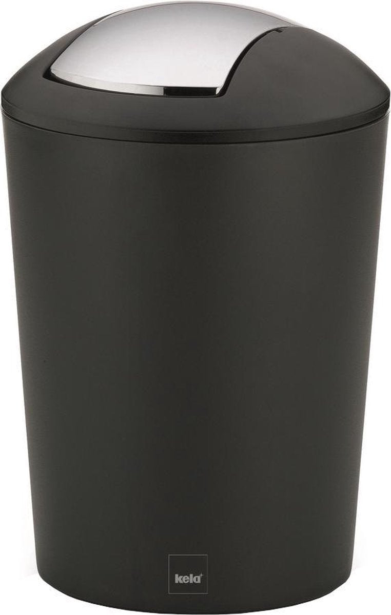 Poubelle pivotante Kela Marta - 5 litres - noir -