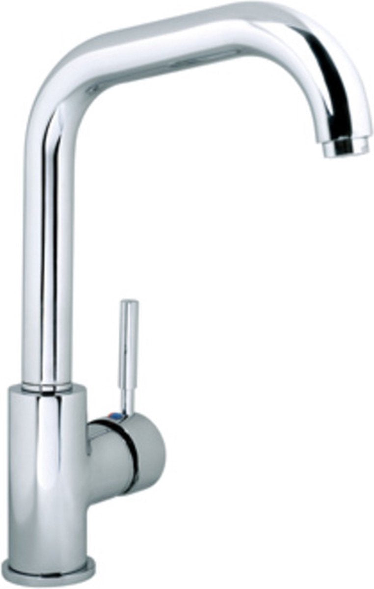 Robinet de cuisine Plieger milo - 1 trou - bec haut - chrome