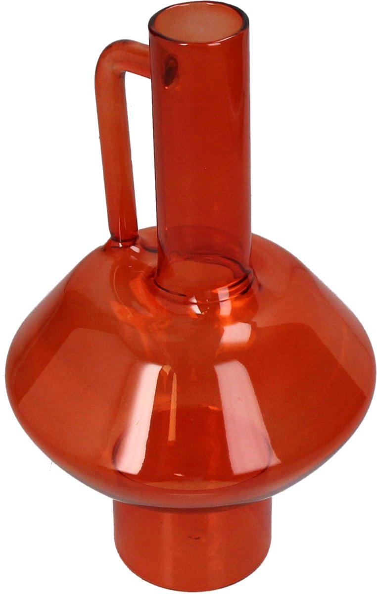 Vase collection HD verre orange 12,7x12,7x21,5cm