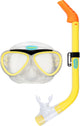 Waimea lunettes de plongée avec tuba - enfants - jaune - valve de vidange d'eau