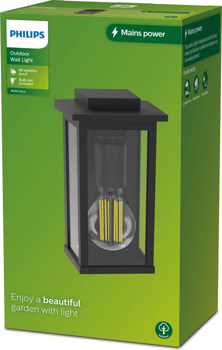 Philips LED Applique Philips Mirth - noire - E27