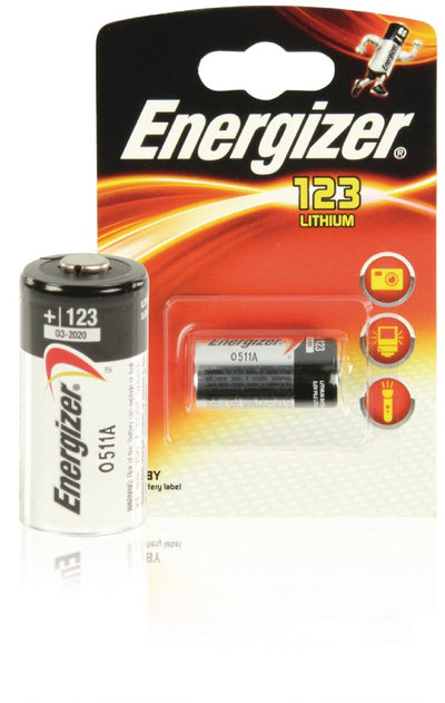 Energizer EN123P1 EL123 Lithium Photo Battery 1-blister
