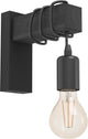 Applique Eglo townshend - e27 - 21,5 cm - bois - noir