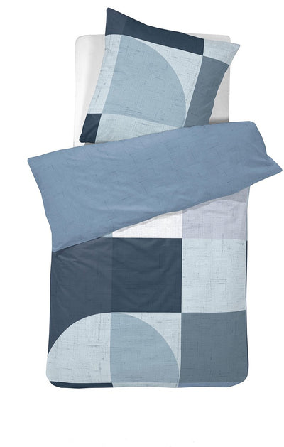 Cendrillon de - parure de couette coton 135 x200 80x80 cm bleu rune