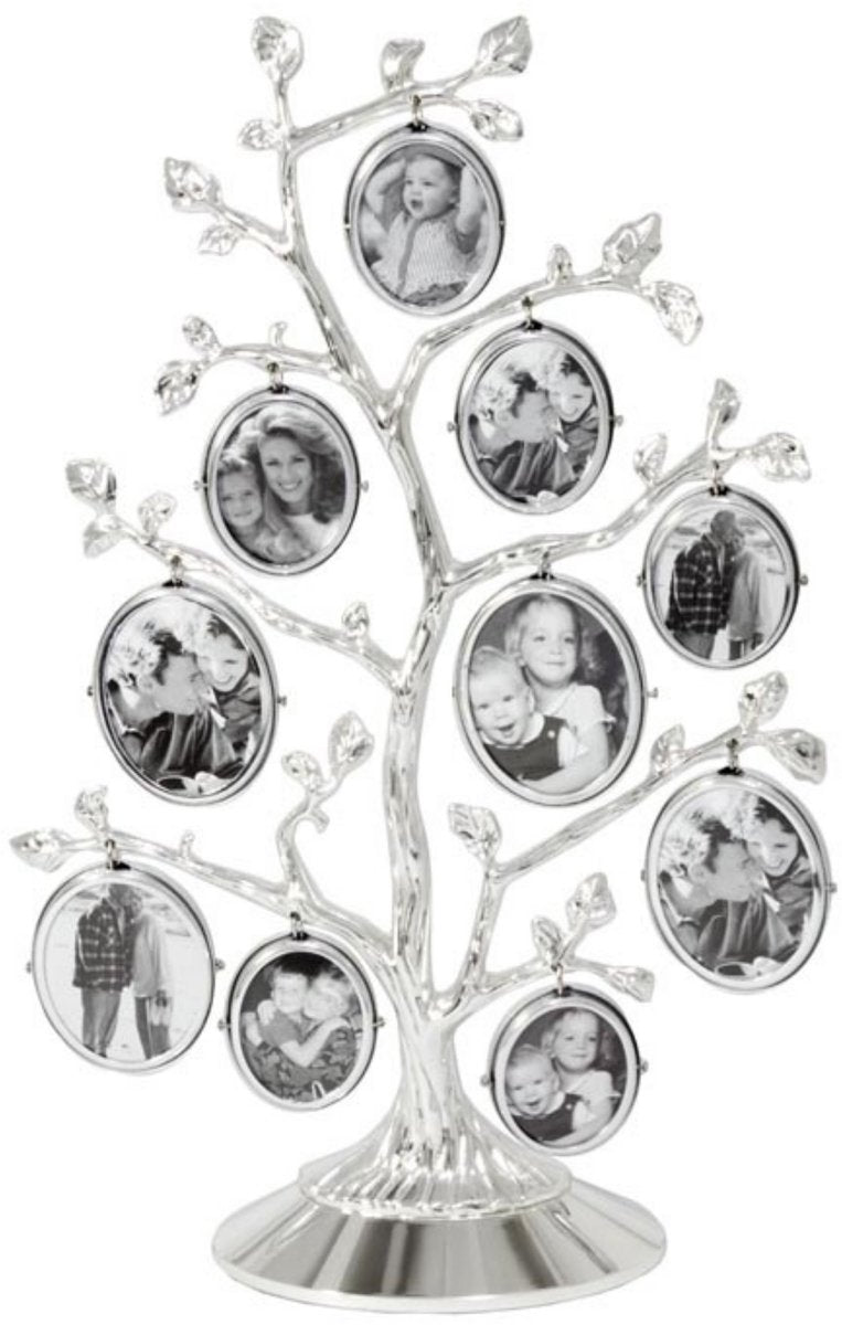 Zilverstad - cadre photo arbre généalogique plaqué argent, 10 photos (passeport)
