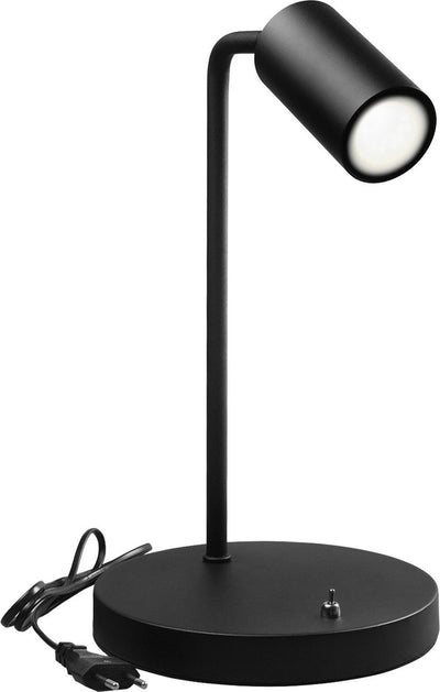 Maclean - lampe de bureau - interrupteur marche/arrêt - 55x90mm - gu10 - noir