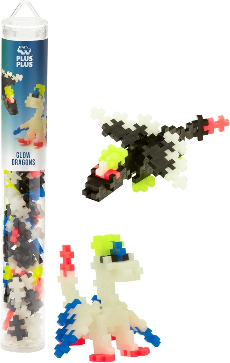 Plus plus plus plus-plus dragons lumineux tube de 100 pcs (4377)