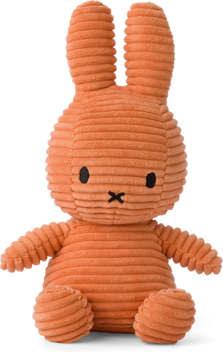 Bon ton toys Miffy - citrouille en velours côtelé écologique - 23 cm - 9