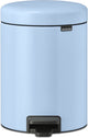 Brabantia newicon poubelle - 5 litres - salle de bain - bleu rêveur