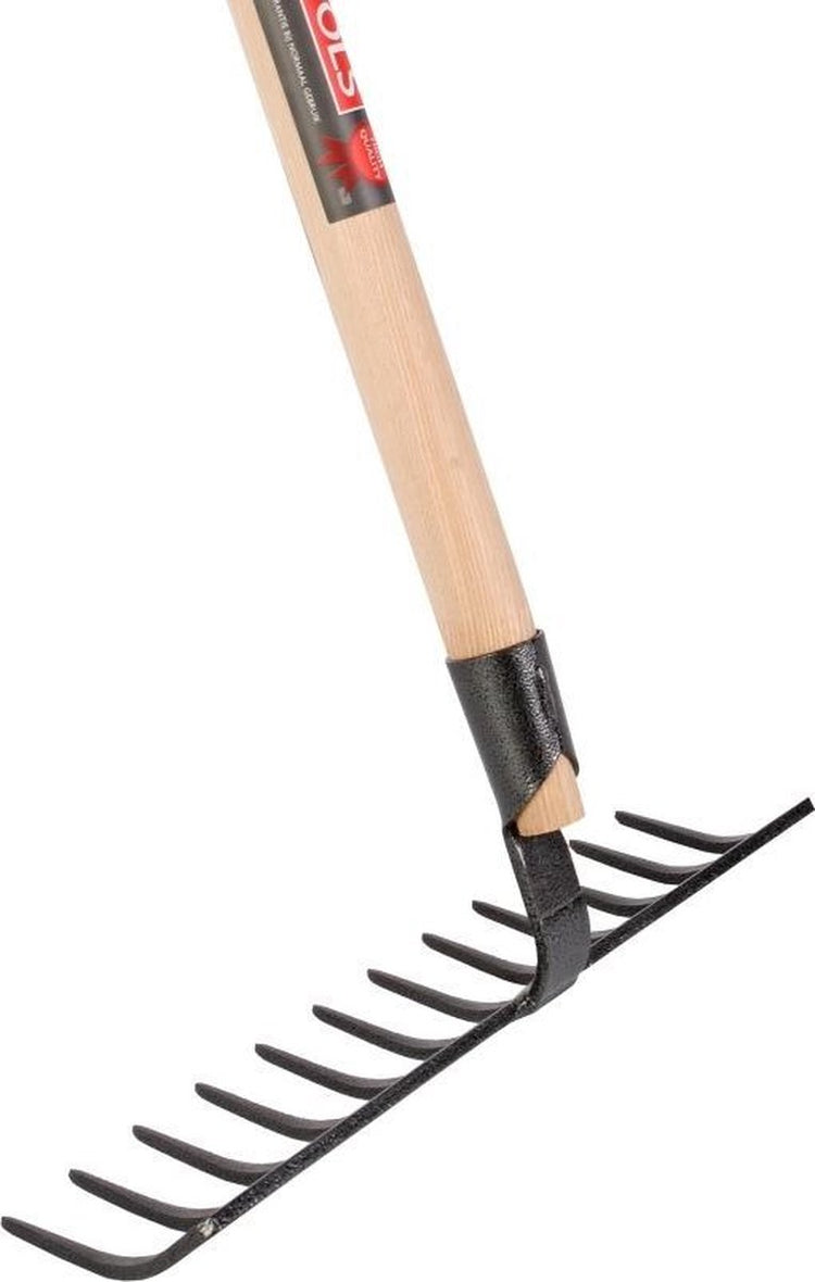 Outils Talen – râteau de jardin – forgé – professionnel – 12 dents – manche en frêne – 160 cm