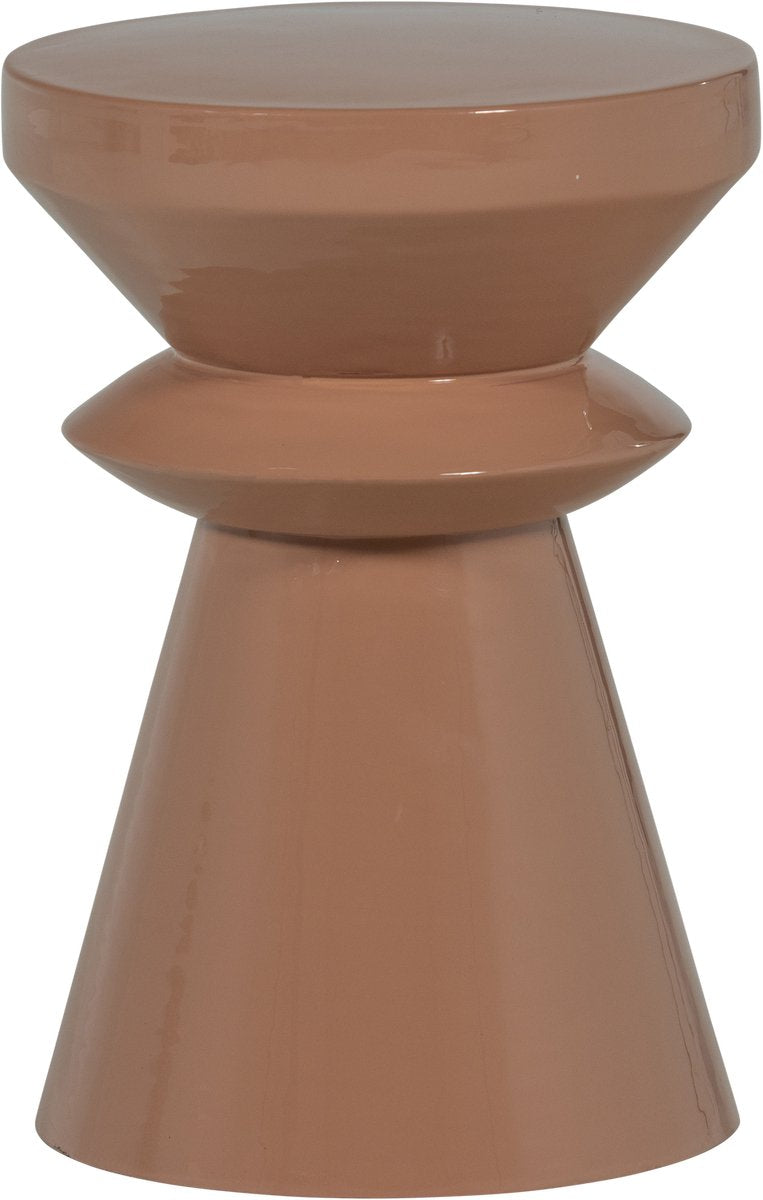 Table d'appoint Woood fedde - métal - vieux rose - 47x30x30