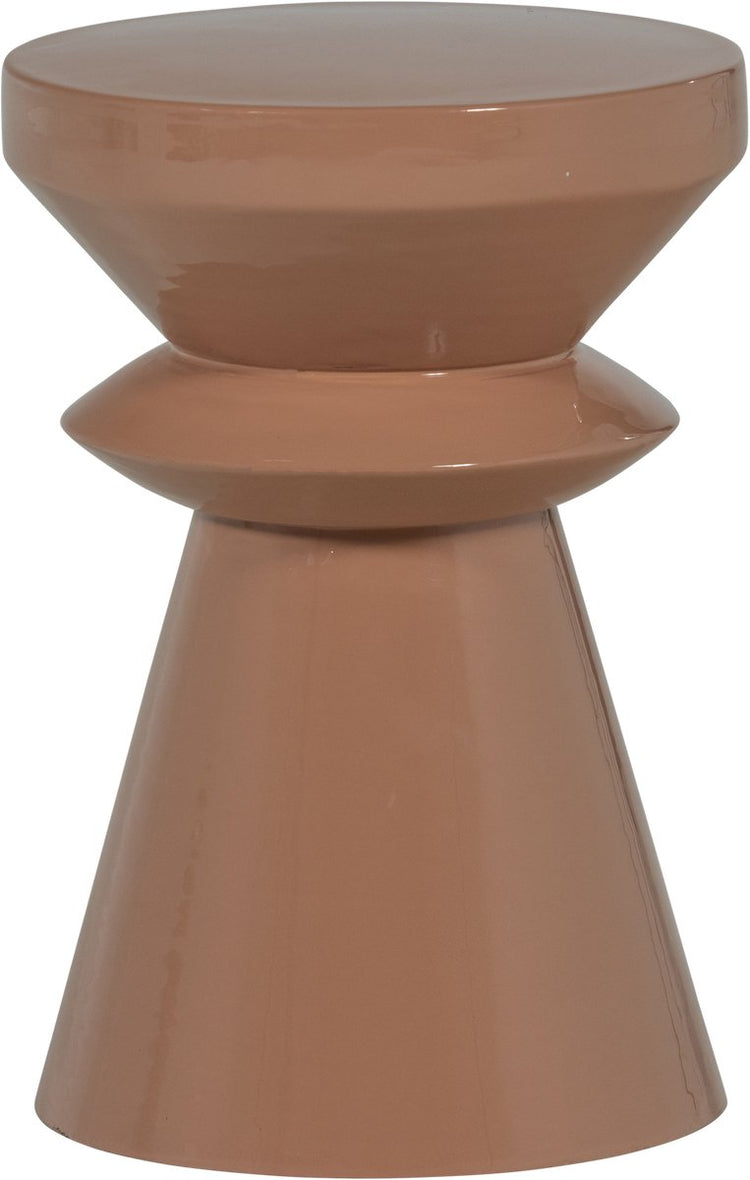 Table d'appoint Woood fedde - métal - vieux rose - 47x30x30