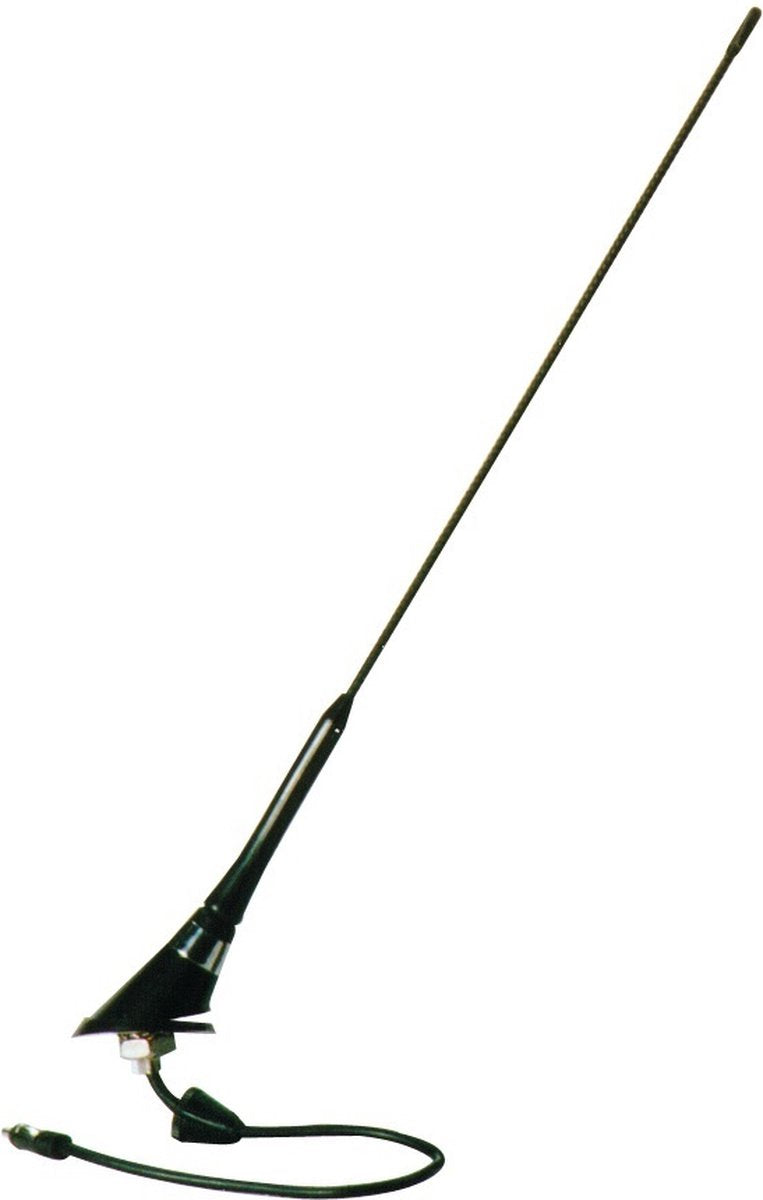 Antenne de toit Carpoint 45 cm – universelle – dévissable – câble de 3,8 m – réception radio améliorée – noire – pour voiture