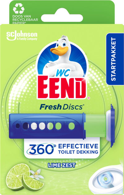 Canard de toilette porte disques frais zeste de citron vert