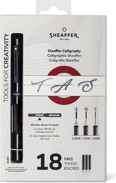 Ensemble de calligraphie Sheaffer - noir - plumes f m b - sf-93402